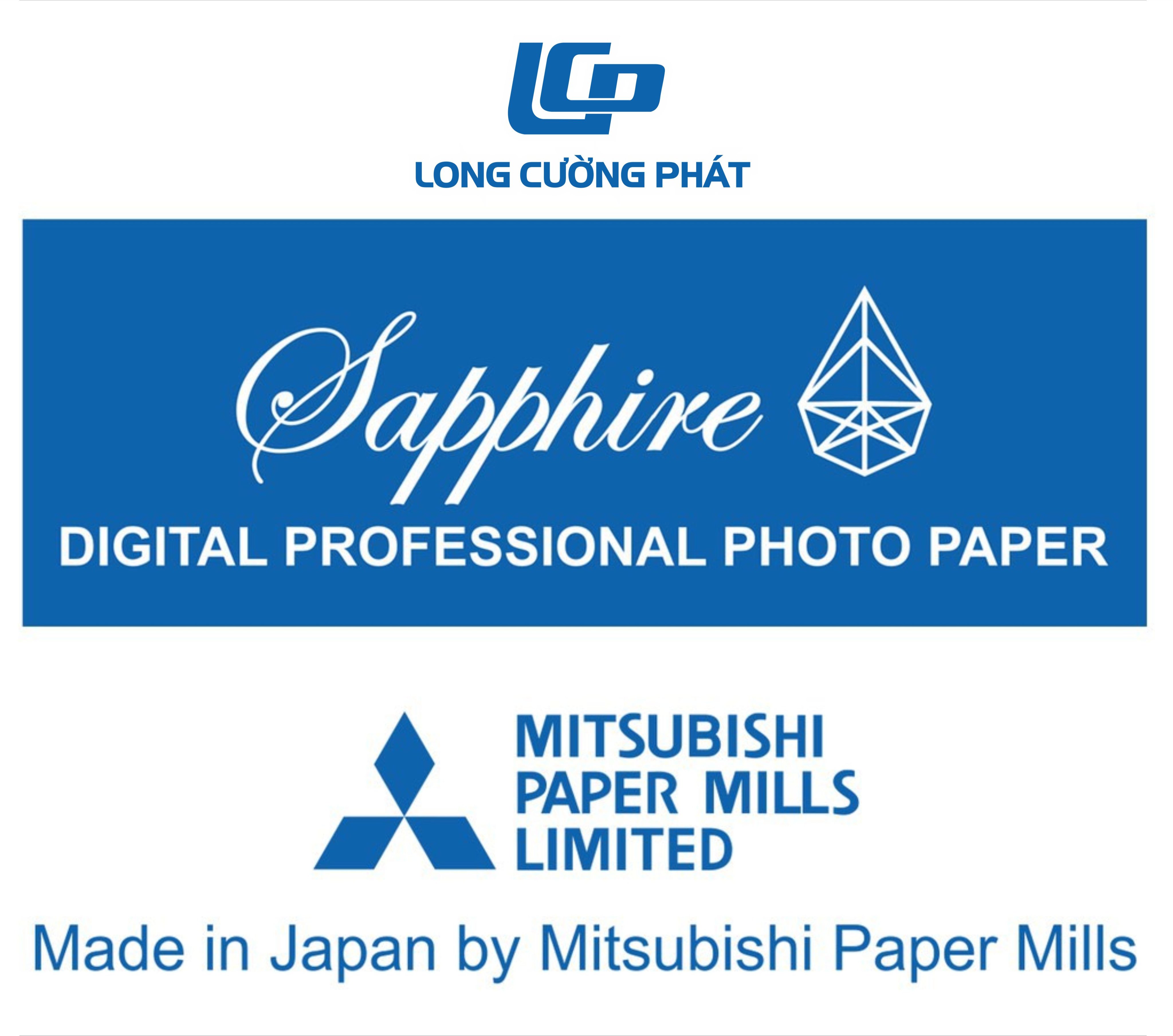 giấy in ảnh RC lụa Sapphire Mitsubishi Japan 230g khổ 13x18cm