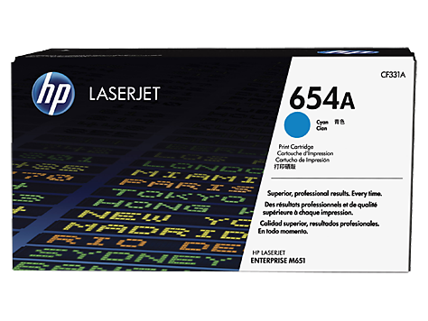 Mực in Laser màu xanh HP 654A Cyan Original LaserJet Toner Cartridge (CF331A)