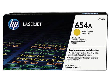 Mực in Laser màu vàng HP 654A Yellow Original LaserJet Toner Cartridge (CF332A)