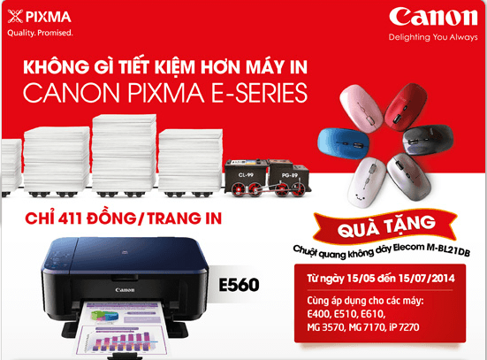 Các máy in Pixma mới của Canon tại Việt Nam