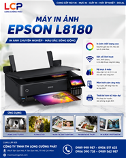 Máy in đa chức năng Epson ecotank L8180 Wifi, in khổ A3 6 màu mực