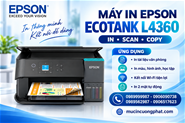 Máy in màu đa chức năng Epson ecotank L4360 wifi, in 2 mặt tự động